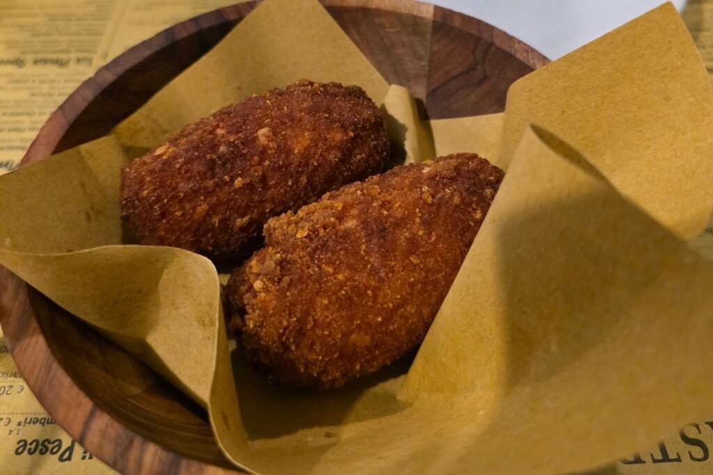 Supplí en restaurante de Roma